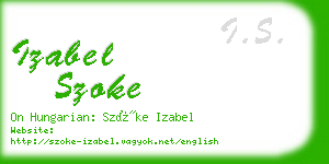 izabel szoke business card